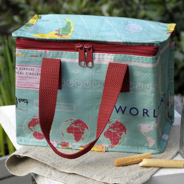 World Map Lunch Bag