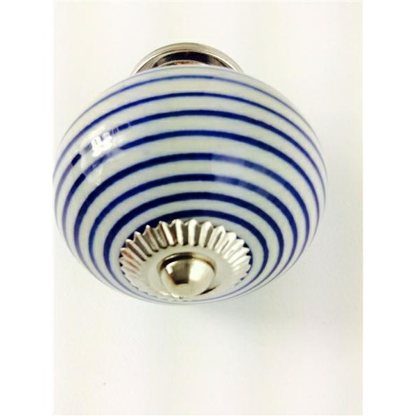 Fine blue stripe knob