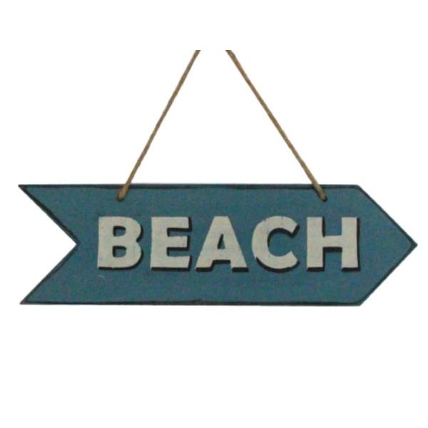 Double sided wooden Beach Sign