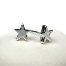 silver plated star earrings
