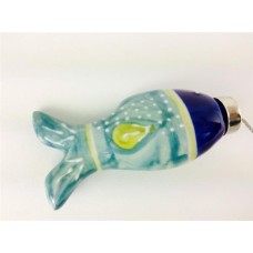 Ceramic Turquoise Fish Lightpull
