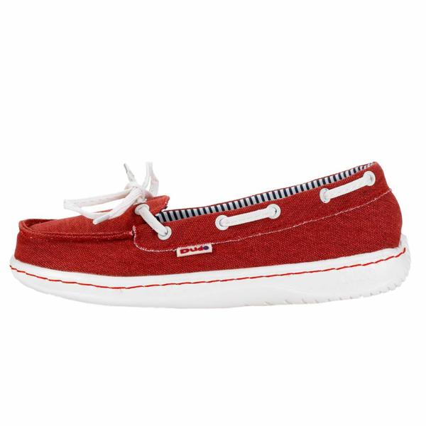 Hey Dude Moka Classic Red Canvas Shoes Was Â£39.95