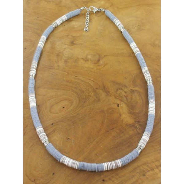 Sequin necklace grey mix