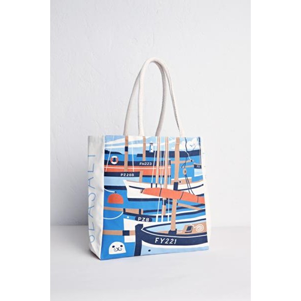 Sailcloth Shopper Mevagissey Luggers Jetty