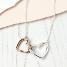 Linked hearts necklace