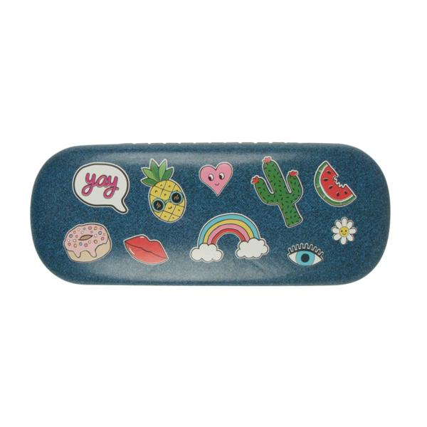 Patches and pins glasses case