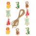 Colourful creatures pegs and string set
