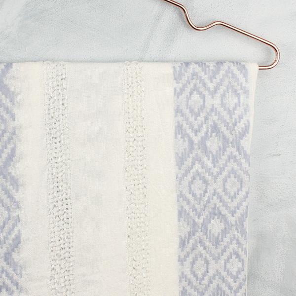 pale blue silver thread scarf