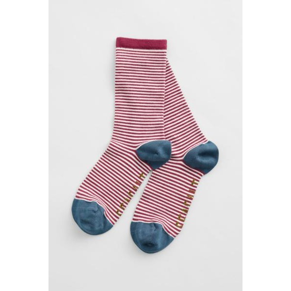 SEASALT Sailor Socks Mini Stripe Dark Floret