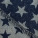 NAVY/GREY STARS KNITTED SCARF