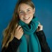 Turquoise Grey reversibe winter scarf