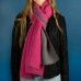 PINK GREY REVERSIBLE PLEATED WINTER SCARF