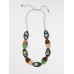 Palm Resin & Wood Necklace Multi ONE SIZE