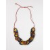 Woven Hoop Necklace African Yellow  ONE SIZE