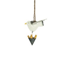 Seagull Steals Chips Hanging Decoration
