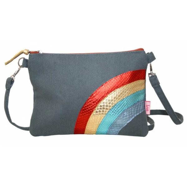 LUA Snakeskin Rainbow Mini Bag