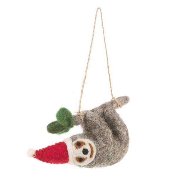 FELT SO GOOD Christmas Felt Sloth Decoration