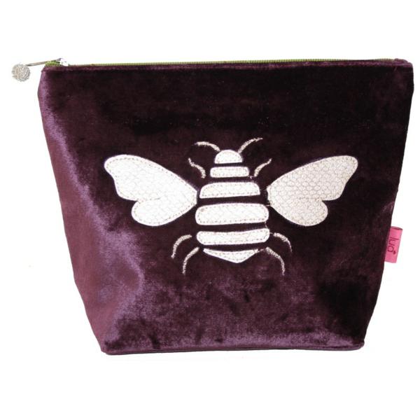 Gold Bee Large Cosmetic Purse Fig