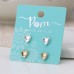 Set of two plated heart stud earrings