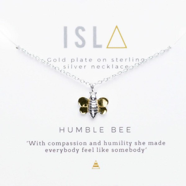 ISLA Humble Bee Gold Plate Sterling Silver Necklace