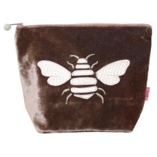 Bee Large Cosmetic Purse Mink