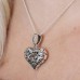 Sterling Silver Pebble Heart Necklace
