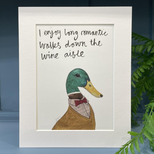 Animal Art Wine Aisle Rupert the Duck