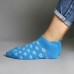 Bamboo Trainer Socks Twin Pack With Hearts Blue