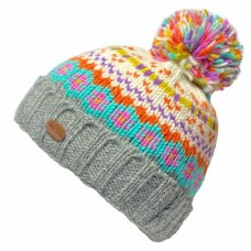 KUSAN Bobble Hat With Turn Up Bright