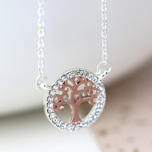 Rose Gold Plated Tree of Life Necklace