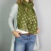 Khaki Green Scarf with Rose Gold Bee Print