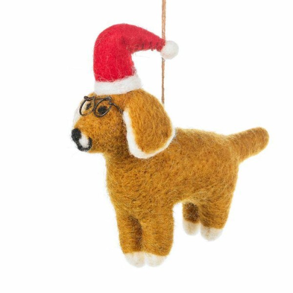 FELT SO GOOD Felt Saint Dog Nicholas Hanging Christmas Decoration