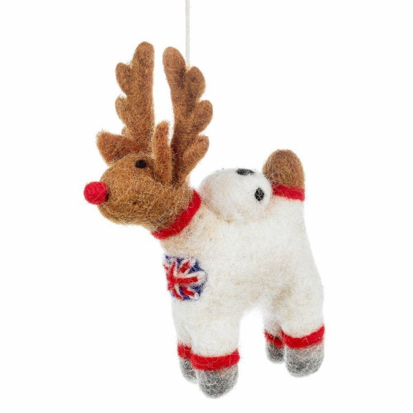 FELT SO GOOD Felt Reindeer Astronaut Christmas Decoration