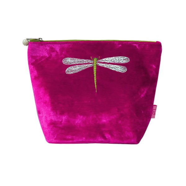 LUA Dragonfly Large Cosmetics Purse Hot Pink
