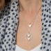 Silver Plated Double Chain Heart Necklace
