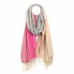 Soft Scarf Bright Pink Grey Woven Dot