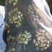 Gold Cow Parsley Scarf Charcoal Grey