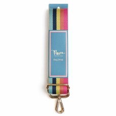 Interchangeable Bag Strap Pastel Rainbow Stripe Design