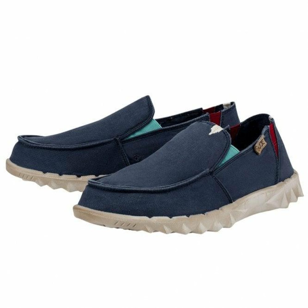 HEY DUDE SHOES FARTY WASHED SPACE BLUE RRP £49.95