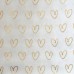 White scarf with gold heart print