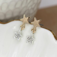 Double Star Crystal Set Earrings