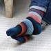 Blue Orange Black Mix Ombre Stripe Mens Socks Box