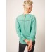 Mollie Jersey Mix Top Mid Teal