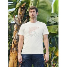 Fish on a Bike Graphic Tee Natural White